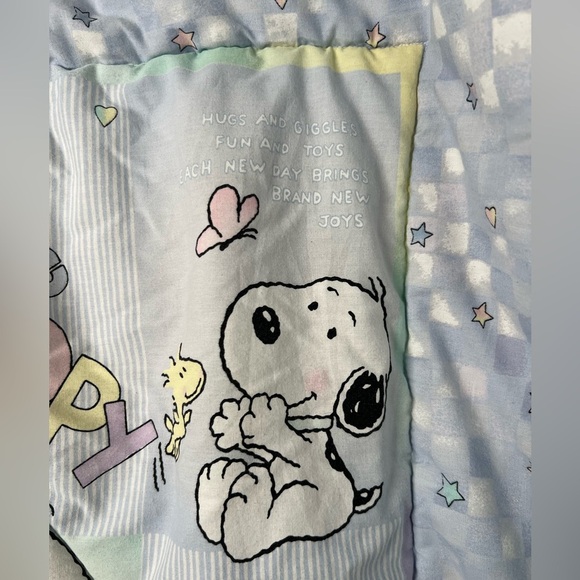 Vintage Lambs & Ivy My Little Snoopy Crib Comforter & Diaper Caddy - Picture 3 of 14